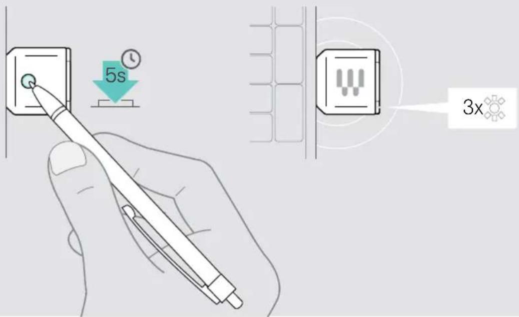 SENNHEISER ADAPT E1 - Czyszczenie listy parowania klucza sprzętowego - 2