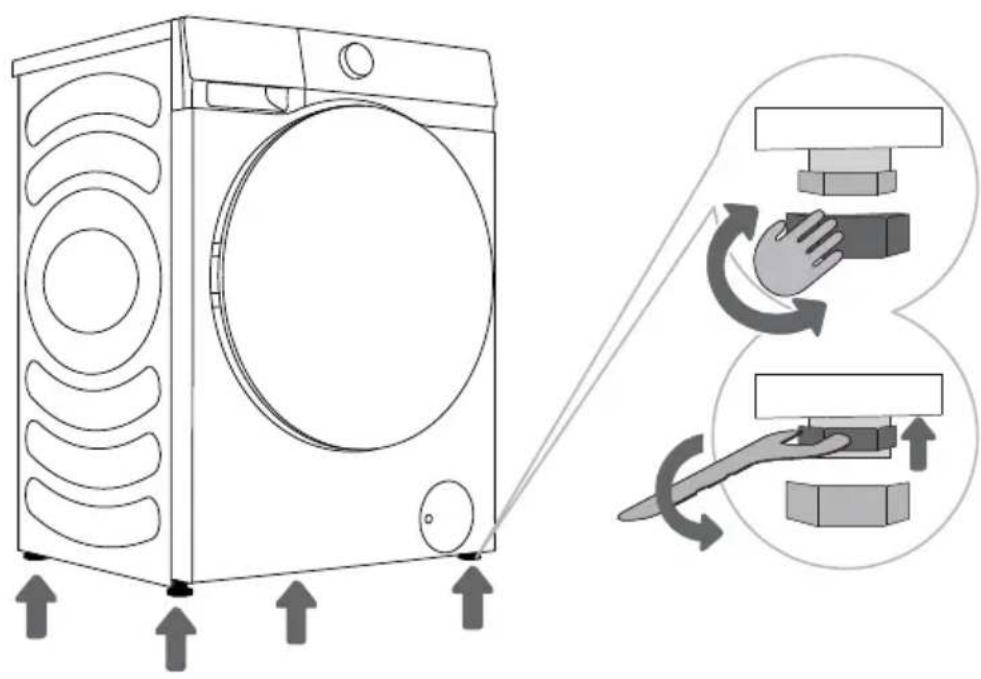 GORENJE WD2PA964ADT - REGULACJA NÓŻEK PRALKO-SUSZARKI - 1