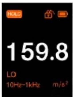 HOLD 159.8 LO 10Hz-1kHz m/s²