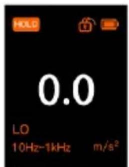 HOLD 0.0 LO 10Hz~1kHz m/s²