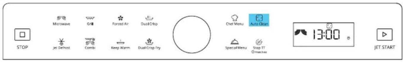 STOP Microwave Grill Forced Air Dual Crisp Jet Delrost Combi Keep Warm Dual Crop Fry Chef Menu Auto Clean Special Menu Stop IT Free Tech 13:00 JET START