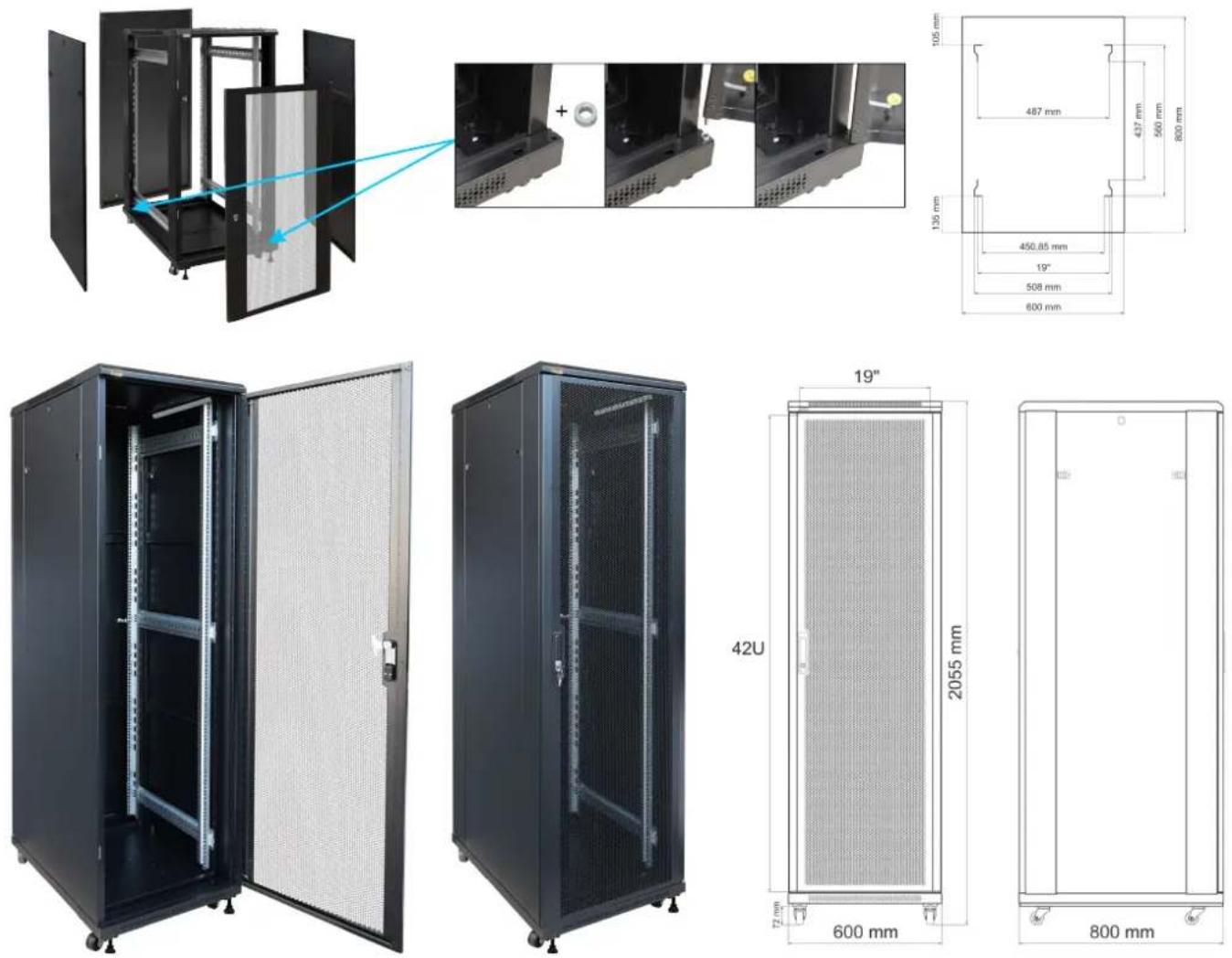 PULSAR RS4268P - Instrukcja złożenia szafy RACK: - 5