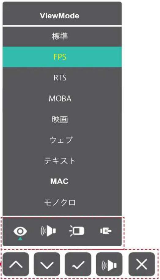 ViewMode 標準 FPS RTS MOBA 映画 ウェブ テキスト MAC モノクロ