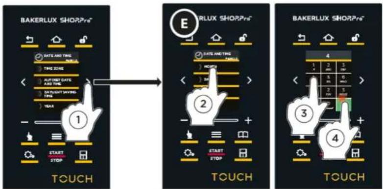 Unox BAKERLUX SHOP.Pro TOUCH XEFR-04EU-ETLV-MT - ... strefę czasową: - 8