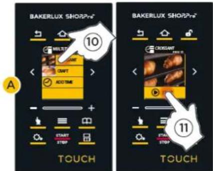 Unox BAKERLUX SHOP.Pro TOUCH XEFR-04EU-ETRV-MT - Ustawianie timera dla każdej włóżonej blachy - 3