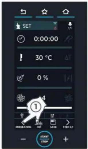 Unox CHEFTOP MIND.Maps PLUS XEVC-0711-EPRM-MS - Włączanie nagrzewania wstępnego SMART.Preheating (zalecany tryb) - 1