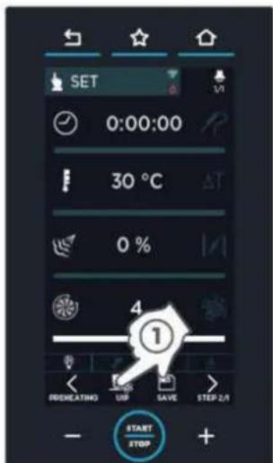 Unox CHEFTOP MIND.Maps PLUS XEVC-0621-GPRM - Włączanie nagrzewania wstępnego SMART.Preheating (zalecany tryb) - 3