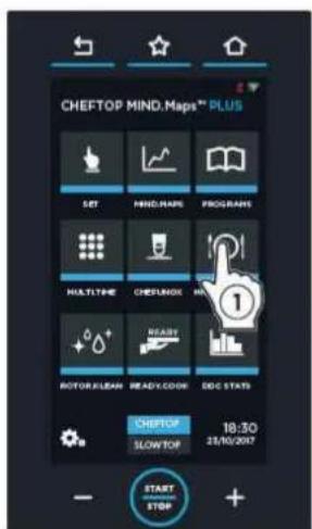 Unox CHEFTOP MIND.Maps PLUS XEVC-0621-GPRM - ① Wybrać „HACCP DATA" (Dane HACCP). - 3