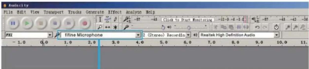 Audiocity File Edit View Transport Tracks Generate Effect Analyze Help I -57 -48 Click to Start Monitoring -12 -0 -6 -3 0 -57 -48 -42 -36 MRE filine Microphone 2 (Stereo) Recordin Realtek High Definition Audio -1.0 0.0 1.0 2.0 3.0 4.0 5.0 6.0 7.0 8.0 9.0 10.0 11.