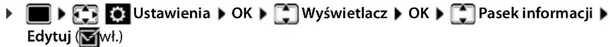 GIGASET Comfort C550HX - Włączanie / wyłączanie paska informacyjnego - 1