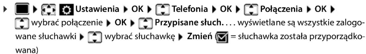 GIGASET Comfort C550HX - Przypisanie słuchawki do połączenia (linii) - 1