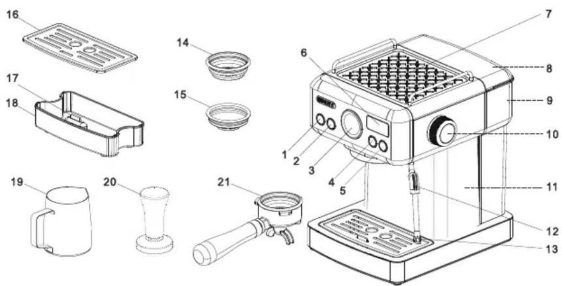 HiBREW H10A - Kolbowy ekspres ciśnienowy z regulacją temperatury - 2