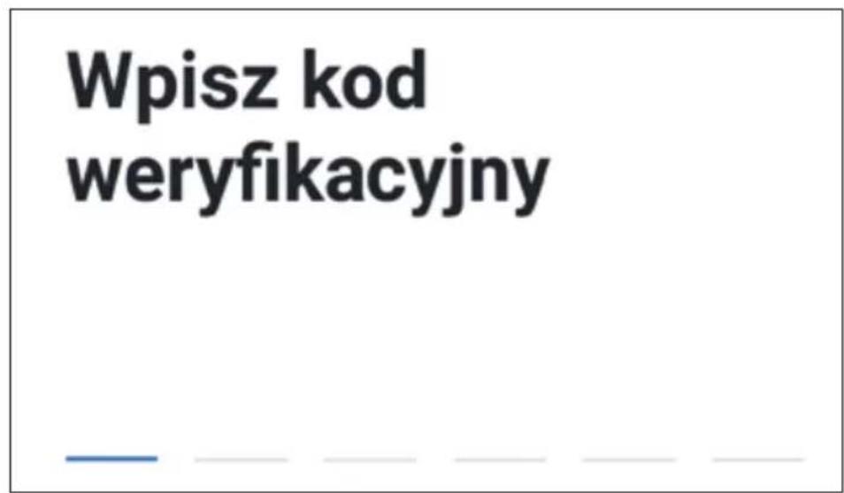 Wpisz kod weryfikacyjny