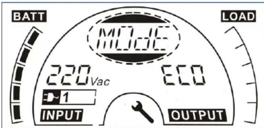 BATT MODE 220 Vac ECO ~ 1 INPUT OUTPUT LOAD