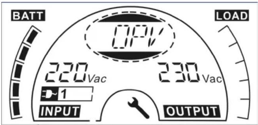 BATT OFF LOAD 220Vac 230Vac ~1 INPUT OUTPUT
