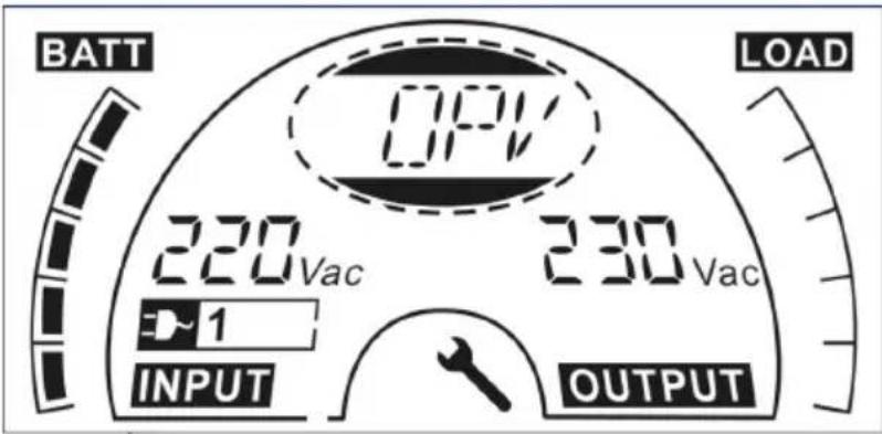 BATT OFF LOAD 220Vac 230Vac ~1 INPUT OUTPUT