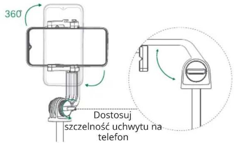 360° Dostosuj szczelność uchwytu na telefon