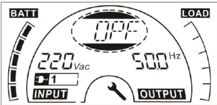 BATT OFF LOAD 220 Vac 500 Hz ~1 INPUT OUTPUT
