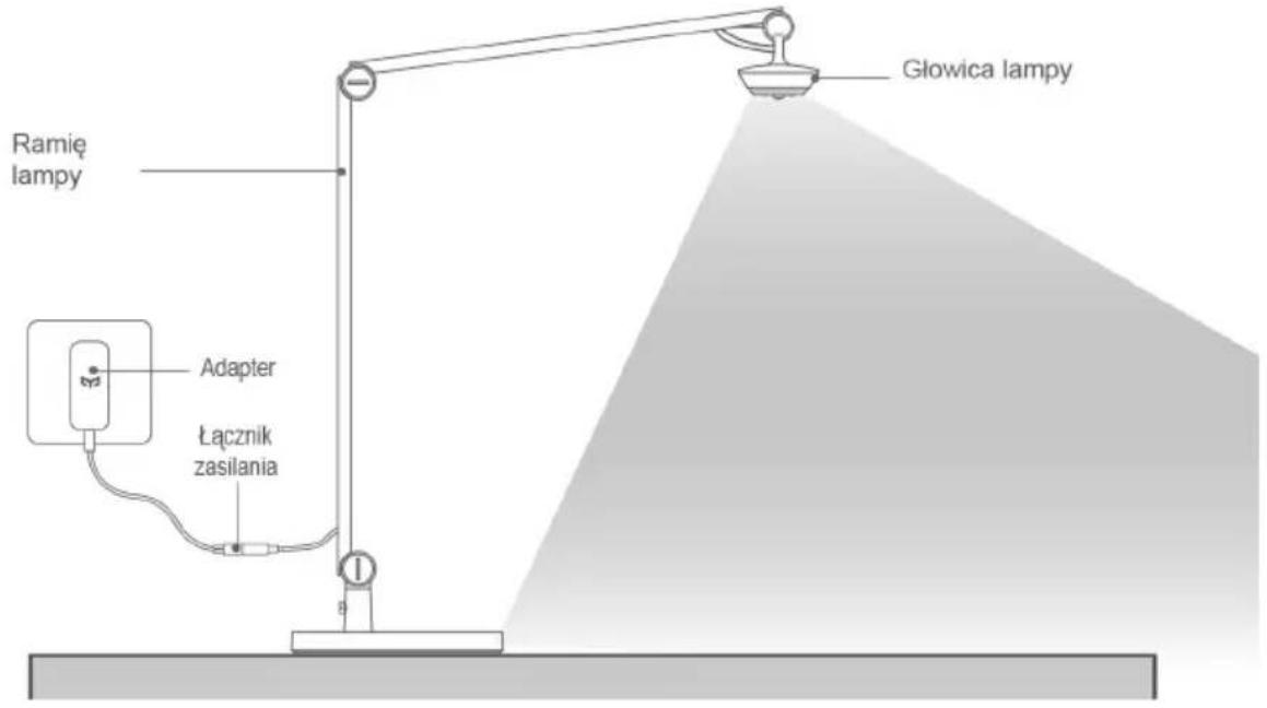 Głowica lampy Ramię lampy Adapter Łącznik zasilania