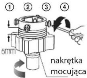 ①②③④ 5mm nakrętka mocująca