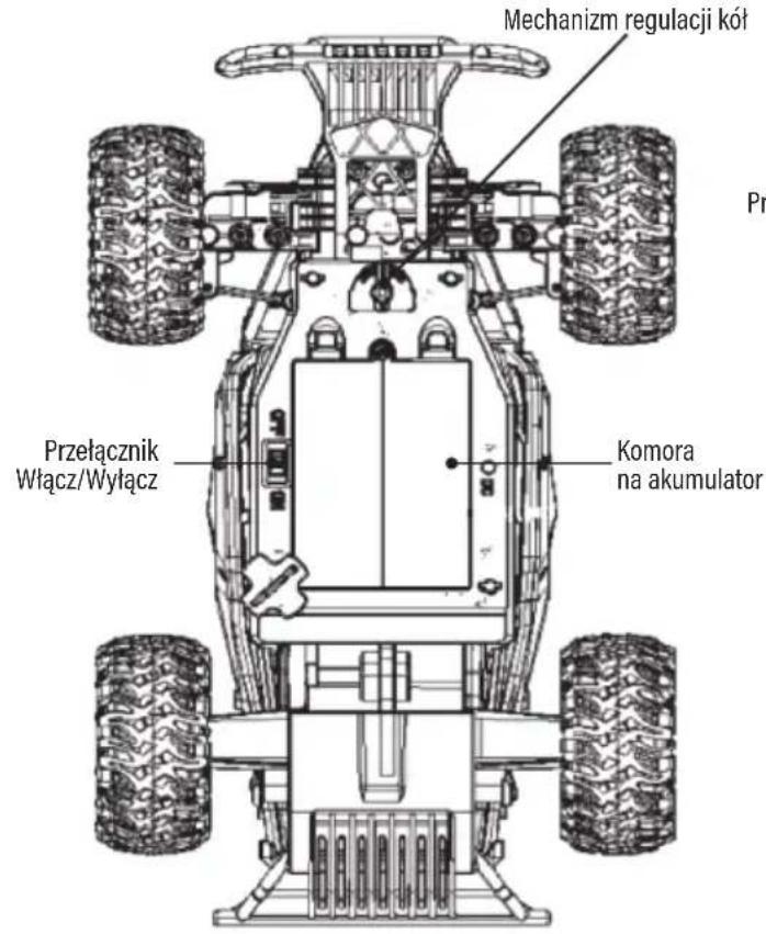 Mechanism regulacji kół Prz Przelącznik Włącz/Wyłącz Komora na akumulator