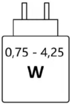 0,75 - 4,25 W