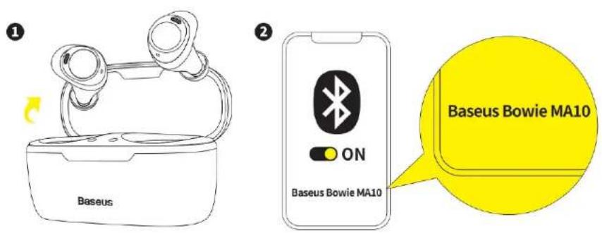 ① Baseus ② ON Baseus Bowie MA10 Baseus Bowie MA10