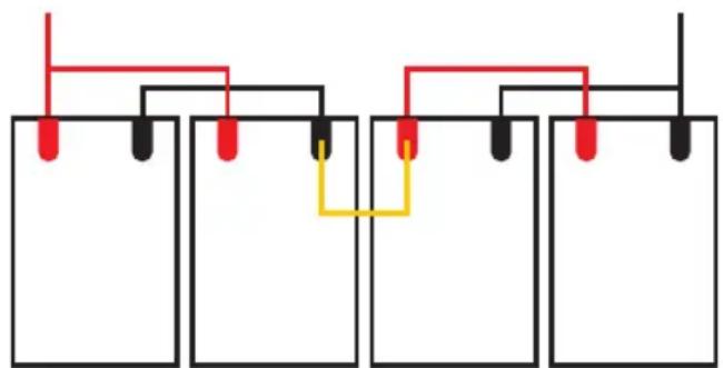 Volt LiFePO4+BMS - Łączenie równoległe: - 2