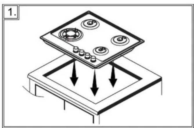 XBERG BRGS405SS - Schemat Instalacji Metalowej Kuchenki Do Zabudowy - 1