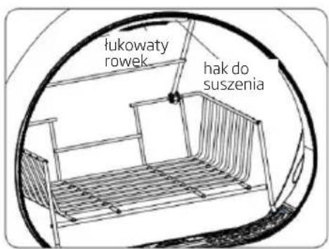 łukowaty rowek hak do suszenia
