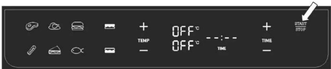 START STOP OFF °C + TEMP OFF °C TIME - TIME -