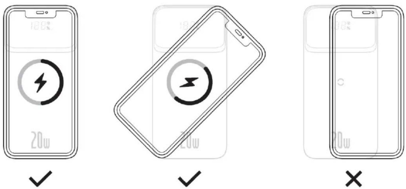 Baseus Magnetic 6000mAh 20W - Porady dotyczące ładowania bezprzewodowego - 1