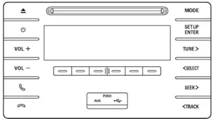 MODE SETUP ENTER VOL + TUNE > VOL -