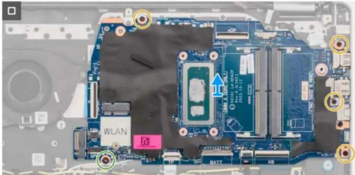 DELL Vostro 16 5640 - Rysunek 48. Omówienie płyty głównej - 2