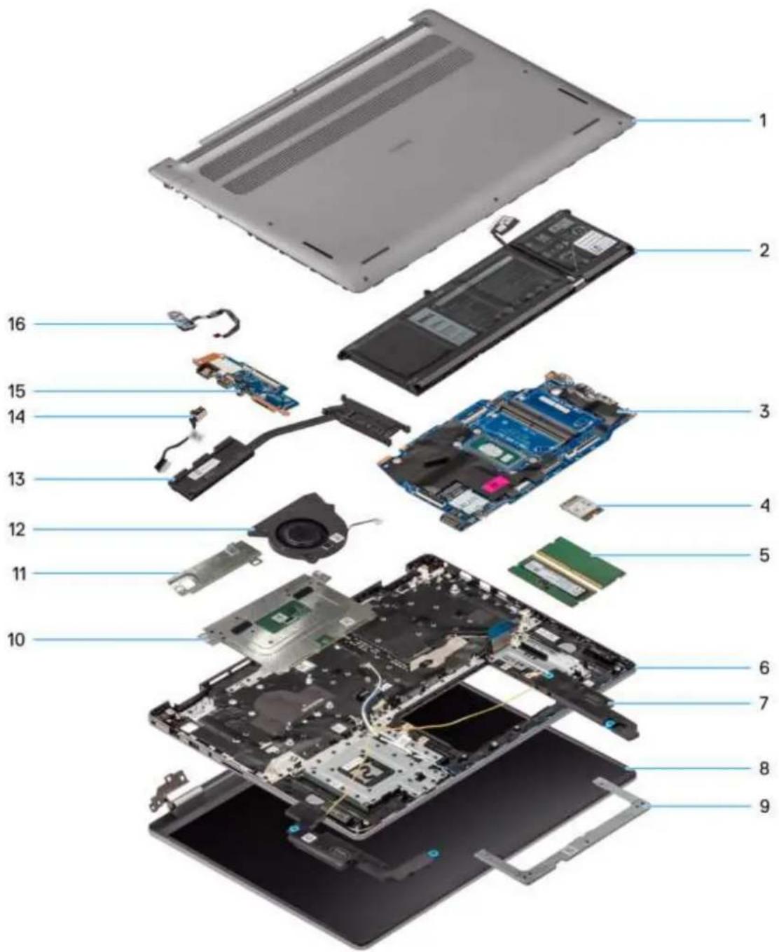 DELL Vostro 16 5640 - Główne elementy komputera Vostro 16 5640 - 1