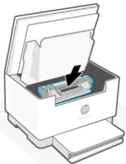 HP LaserJet M234dwe - Wyjmowanie i wymiana kaset z tonerem - 4