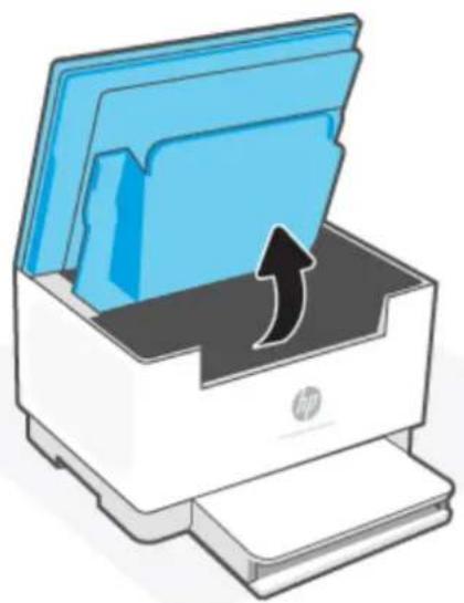 HP LaserJet M234dwe - Wyjmowanie i wymiana kaset z tonerem - 1