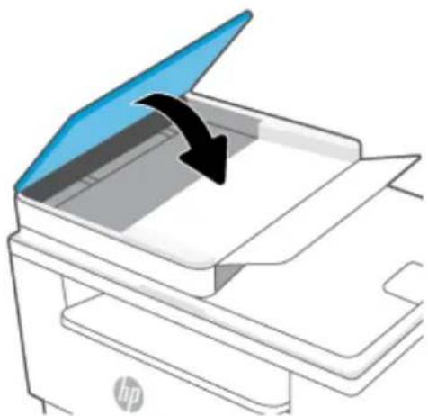 HP LaserJet M234dwe - Usuwanie zacięć w podajniku dokumentów (tylko niektóre modele) - 3