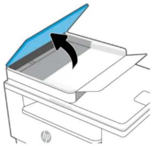 HP LaserJet M234dwe - Usuwanie zacięć w podajniku dokumentów (tylko niektóre modele) - 1