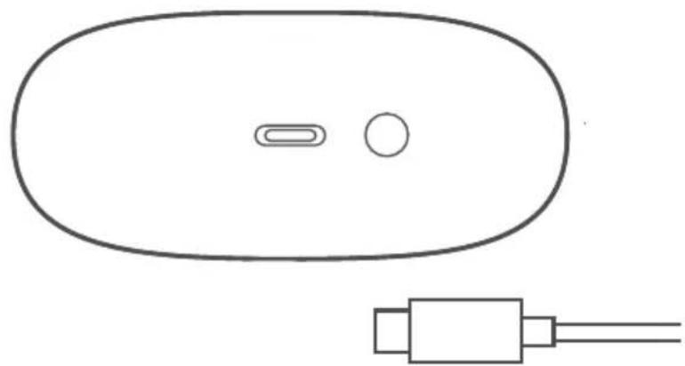 Obszar dotykowy Wyjście dźwięku Styki ładowania Wyjście dźwięku Dioda LED Port ładowania USB-C