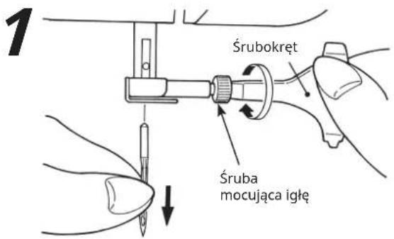 1 Śrubokręt Śruba mocująca iglę