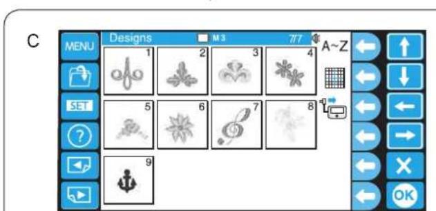 JANOME MB-7E - Wybór wbudowanych wzorów - 5