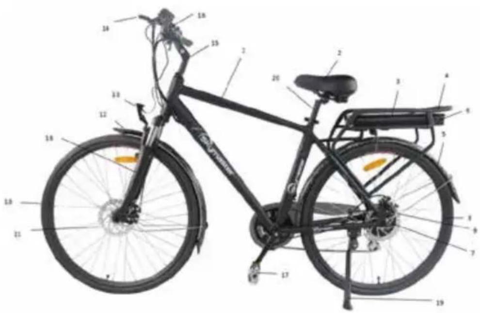 SKYMASTER Energy Trekking M20 - Schemat roweru - 1
