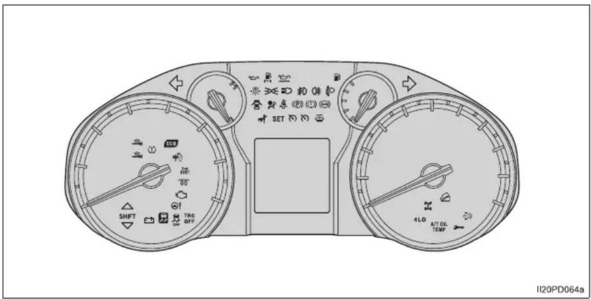 ECO SHIFT TRC OFF 4LO AUT OIL TEMP SET (N) (O) II20PD064a