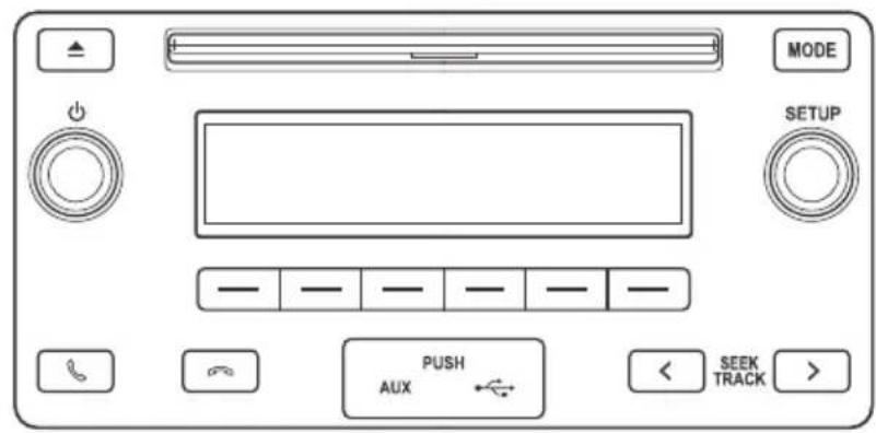 MODE SETUP — — — — — — PUSH AUX < SEEK TRACK >