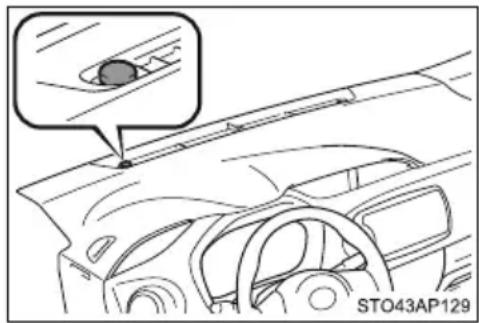 TOYOTA Yaris Hybrid (2016) - Czujnik oświetlenia sterujący włączaniem świateł (w niektórych wersjach) - 1
