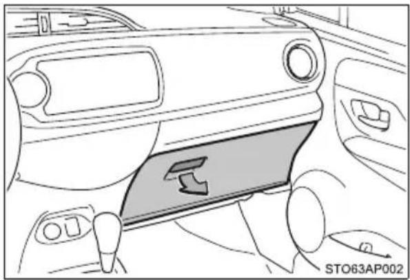 TOYOTA Yaris Hybrid (2016) - Schowek w desce rozdzielczej - 1