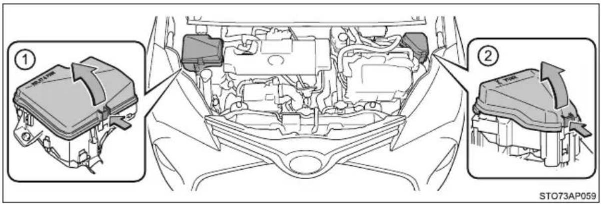 TOYOTA Yaris Hybrid (2016) - Sprawdzanie i wymiana bezpieczników - 1