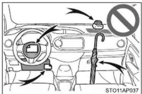 TOYOTA Yaris Hybrid (2016) - ■ Środki ostrożności dotyczące poduszek powietrznych - 1