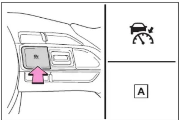 TOYOTA Yaris Hybrid (2023) - Zaprogramowanie prędkości jazdy (tryb kontroli odstępu od poprzedzającego pojazdu) - 1